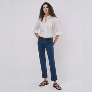 Nili Lotan Jenna straight leg Pants In Teal Blue Size 4